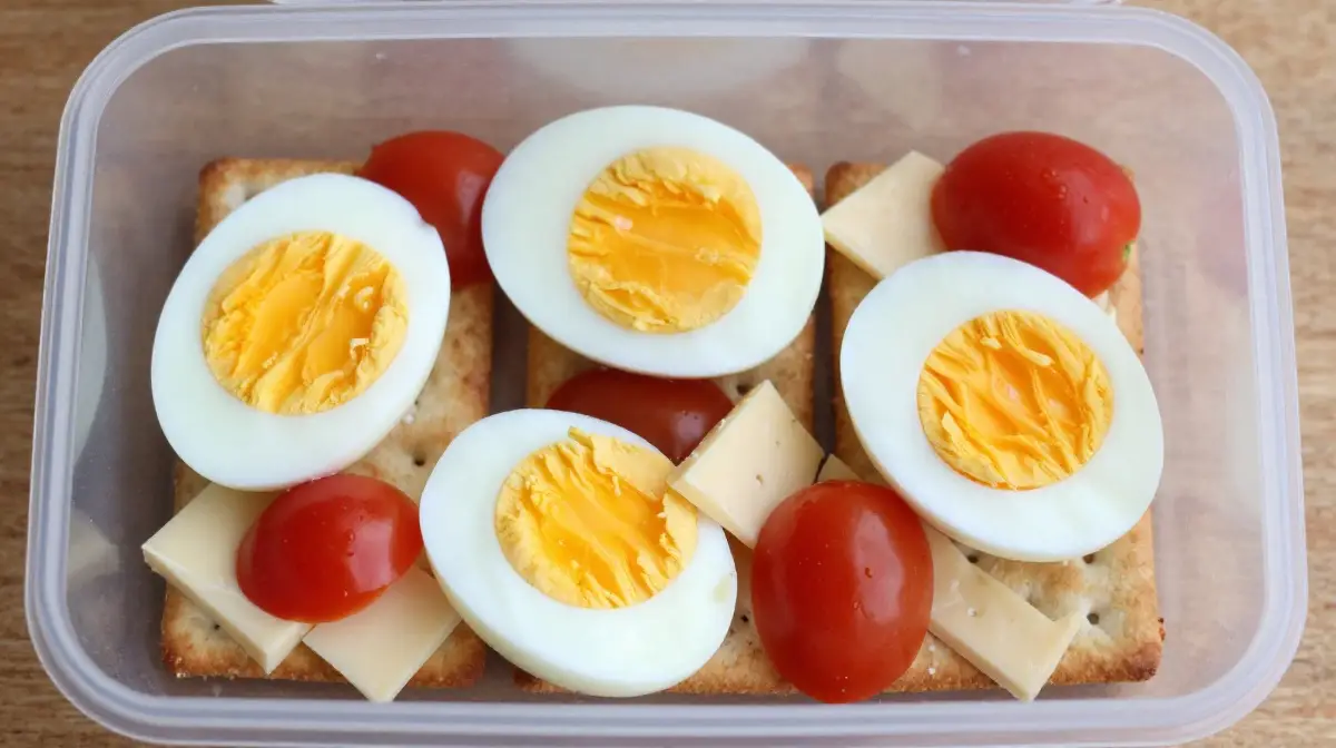 Hard-Boiled Eggs with Crackers