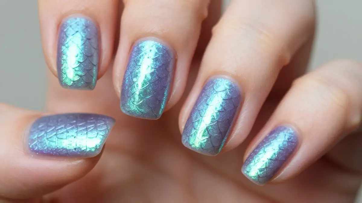 Iridescent Mermaid Nails