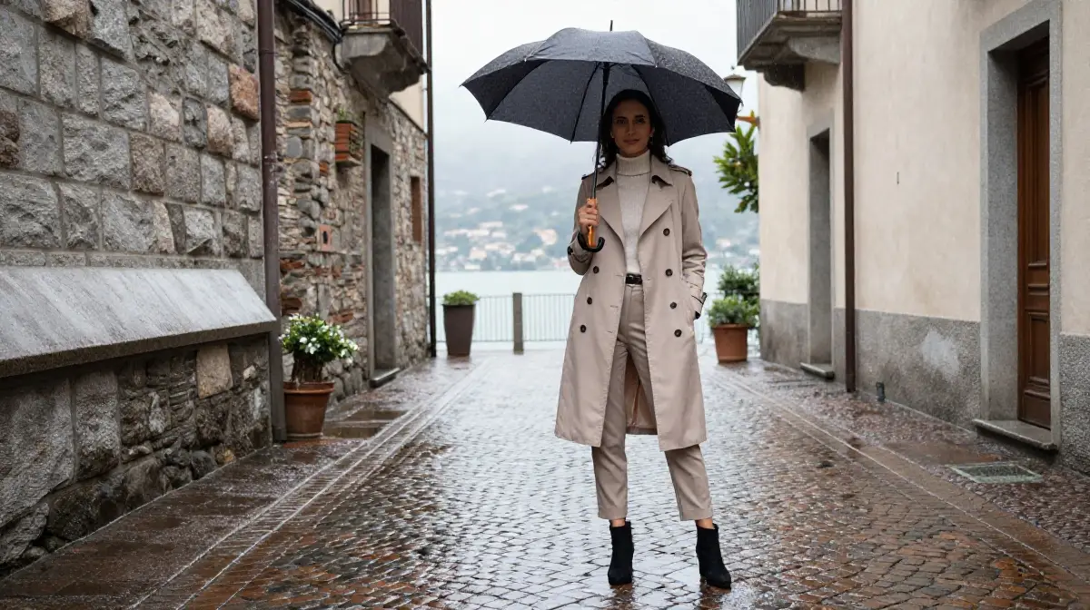 Lake Como Rainy Day Outfit