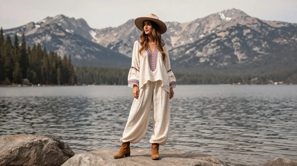 Lake Tahoe Boho and Nature-Inspired Outfit