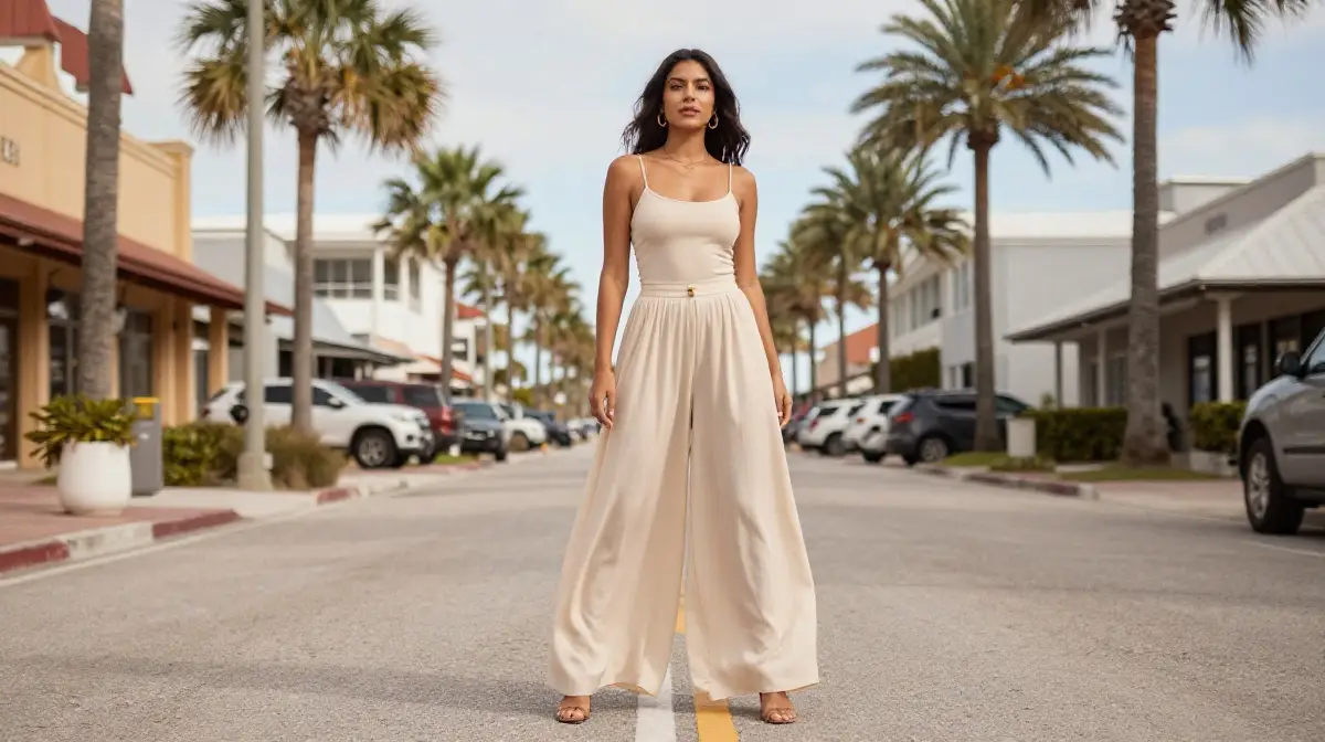 Lightweight Palazzo Pants Outfit