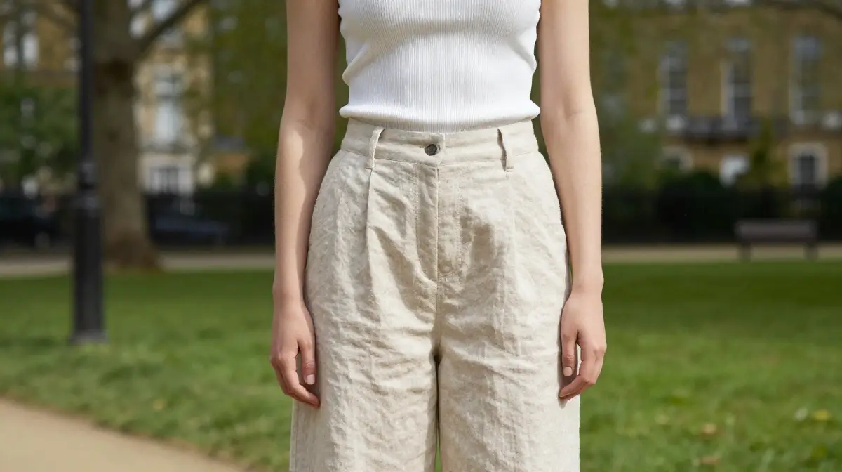 Linen Wide-Leg Trousers and a Fitted Top