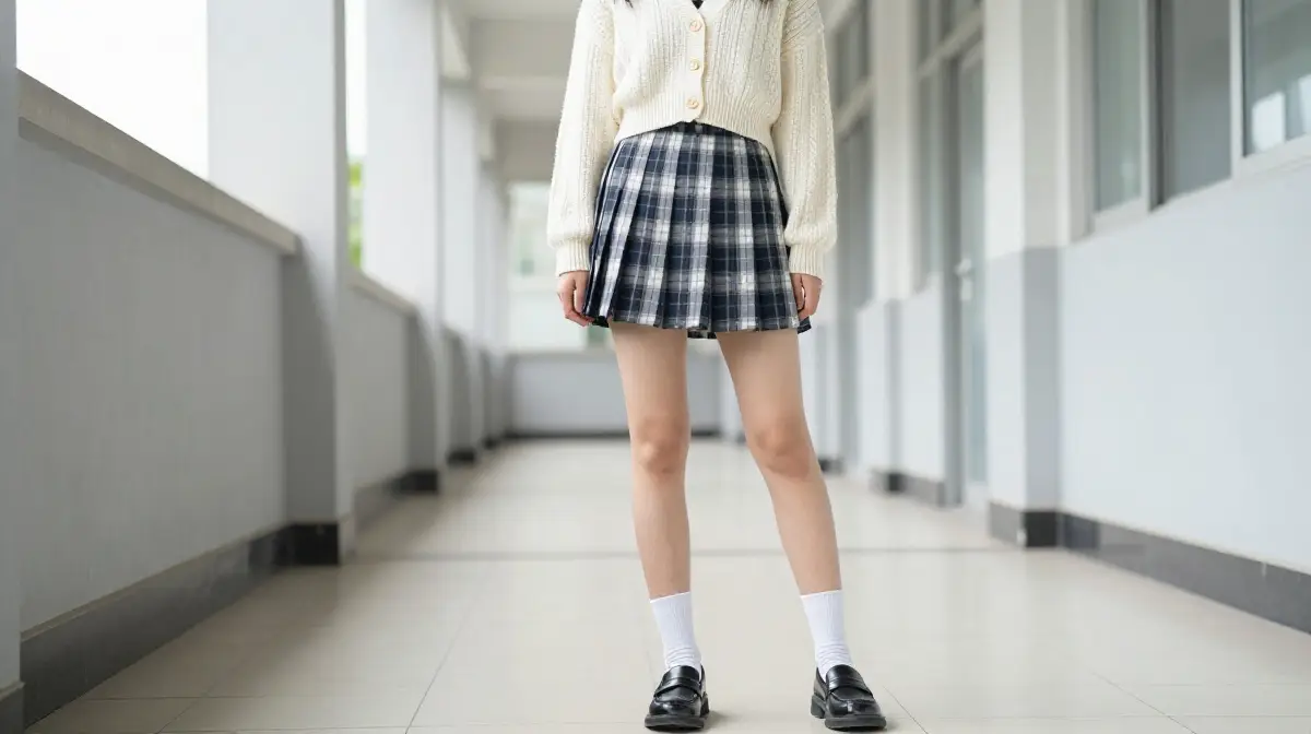 Mini Skirt with Cropped Cardigan
