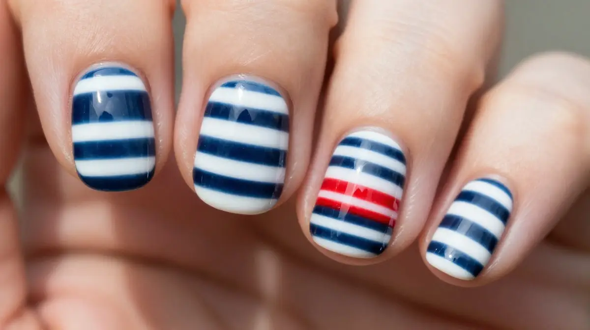 Nautical Stripe Nails
