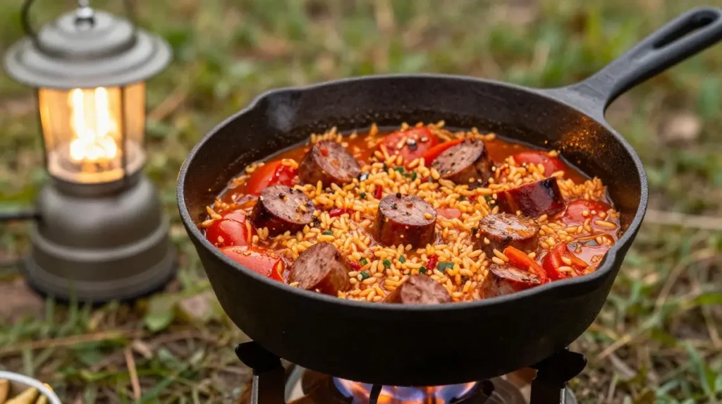 One Pot Camping Jambalaya
