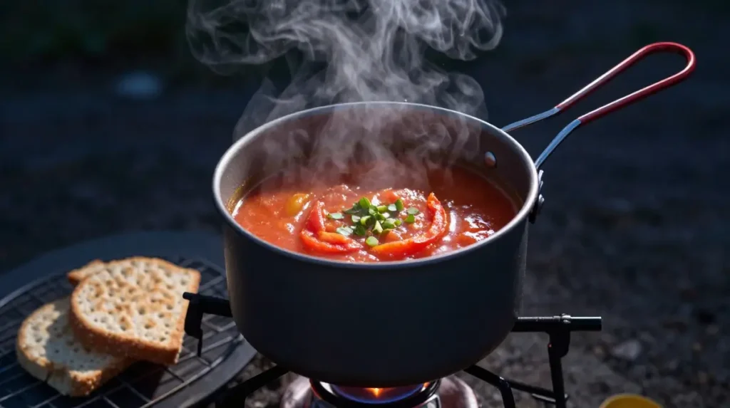 One Pot Camping Tomato Soup
