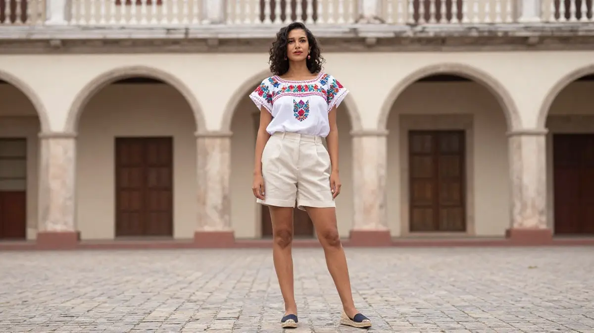 Peasant Blouse and Shorts