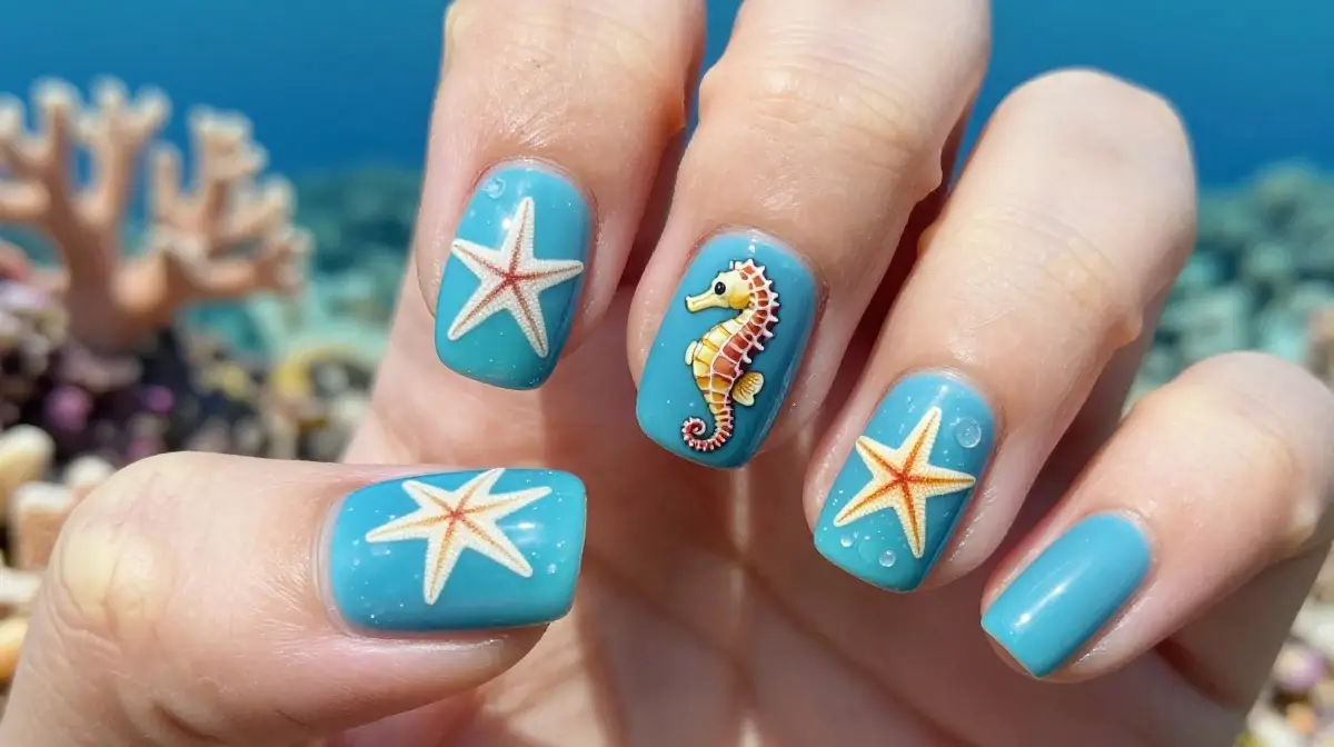 Starfish and Sea Life Nails
