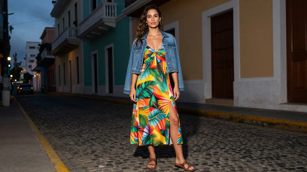 Sundress and Denim Jacket