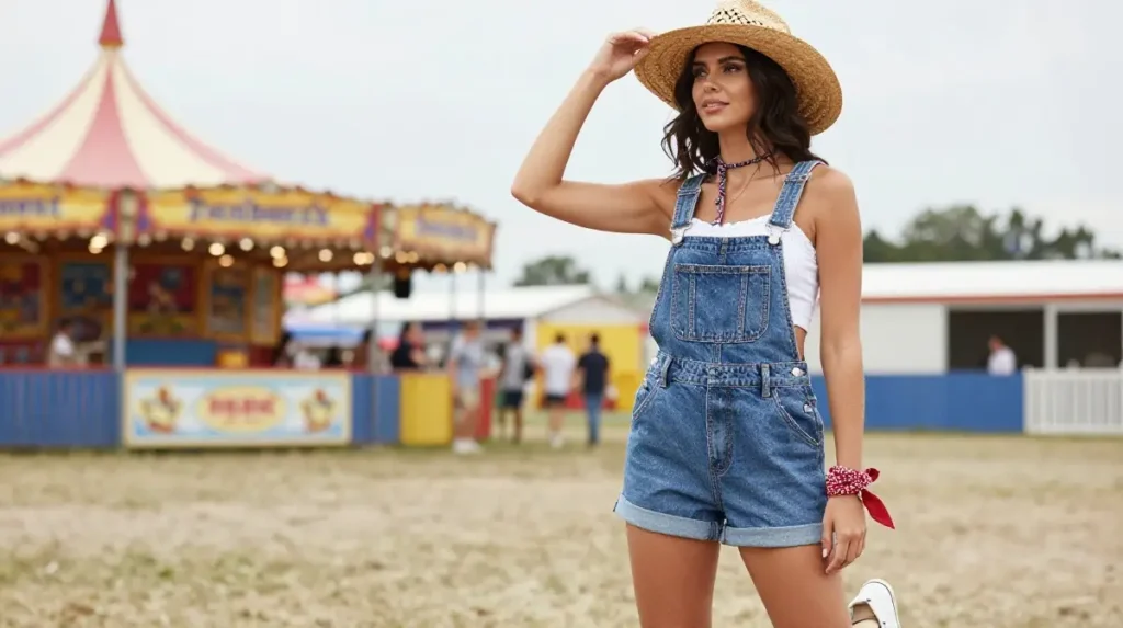 The Overalls and Crop Top Combination