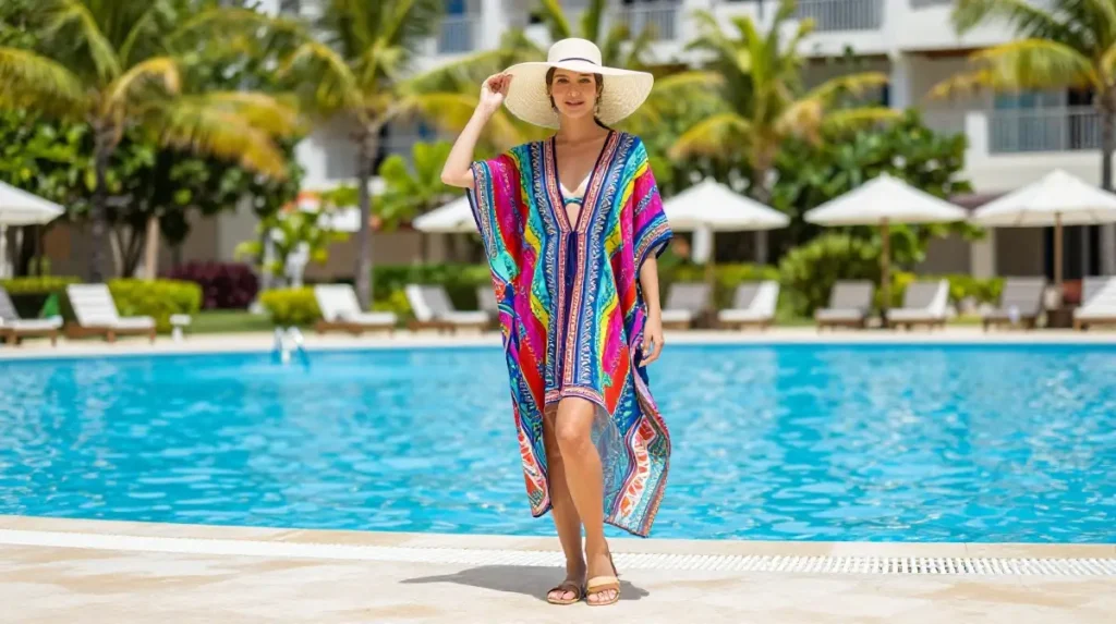 The Swimsuit and Kaftan Cover-Up Combination
