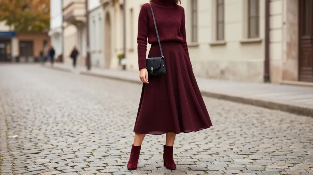 The Turtleneck and Midi Skirt for Fall Europe