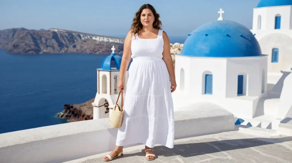 The White Linen Maxi Dress for Santorini