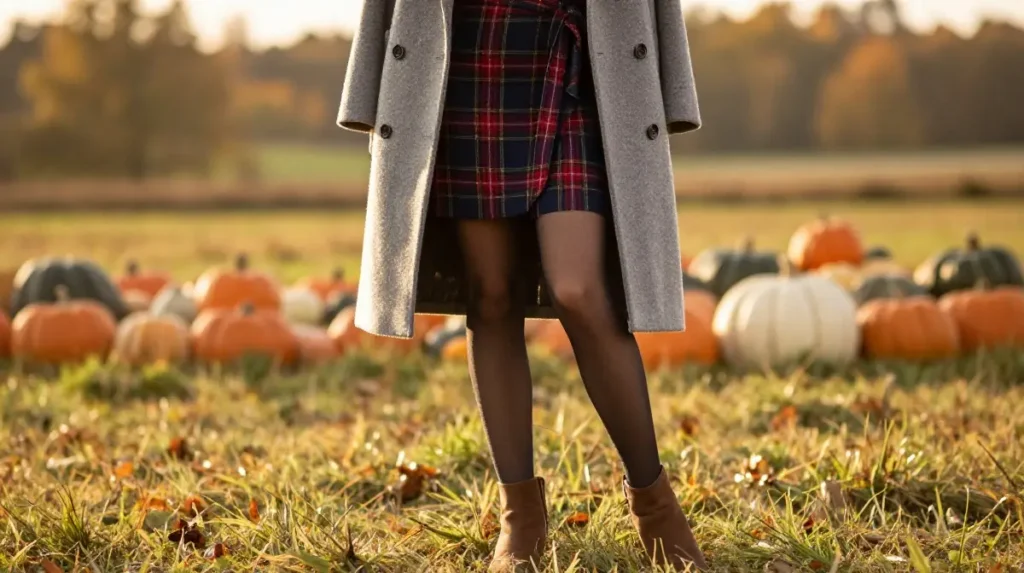 The Wrap Dress and Ankle Boot for Fall Warmth