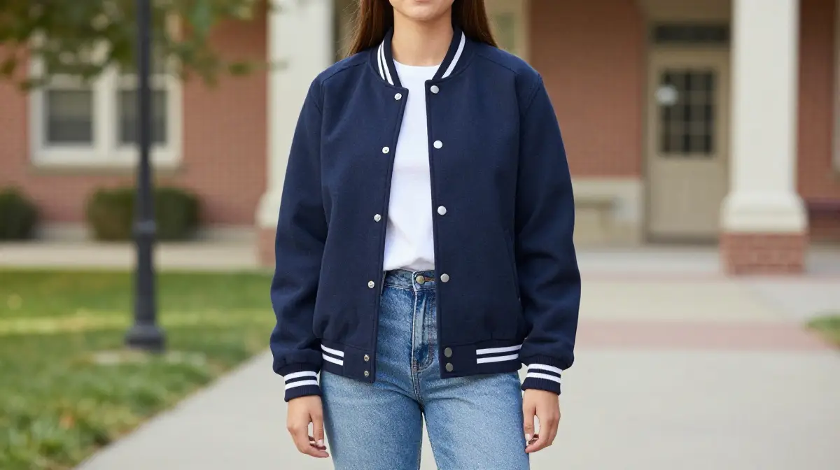 Varsity Jacket with Simple Basics