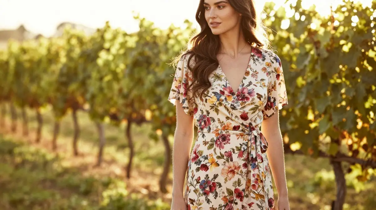Wrap Dress for a Winery Date