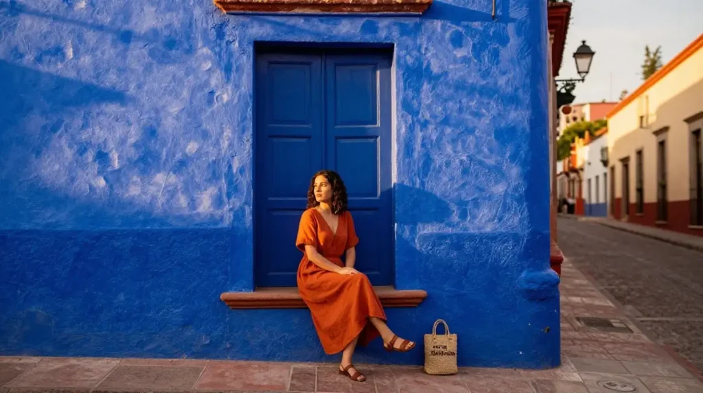 Color Palettes That Pop Against Mexico's Iconic Walls and Blue Water Backdrops