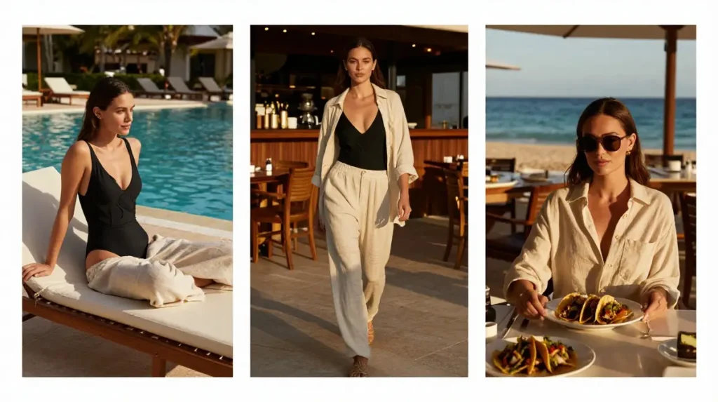 The Swimsuit Styling Formula That Works From Pool to Pescado Restaurant