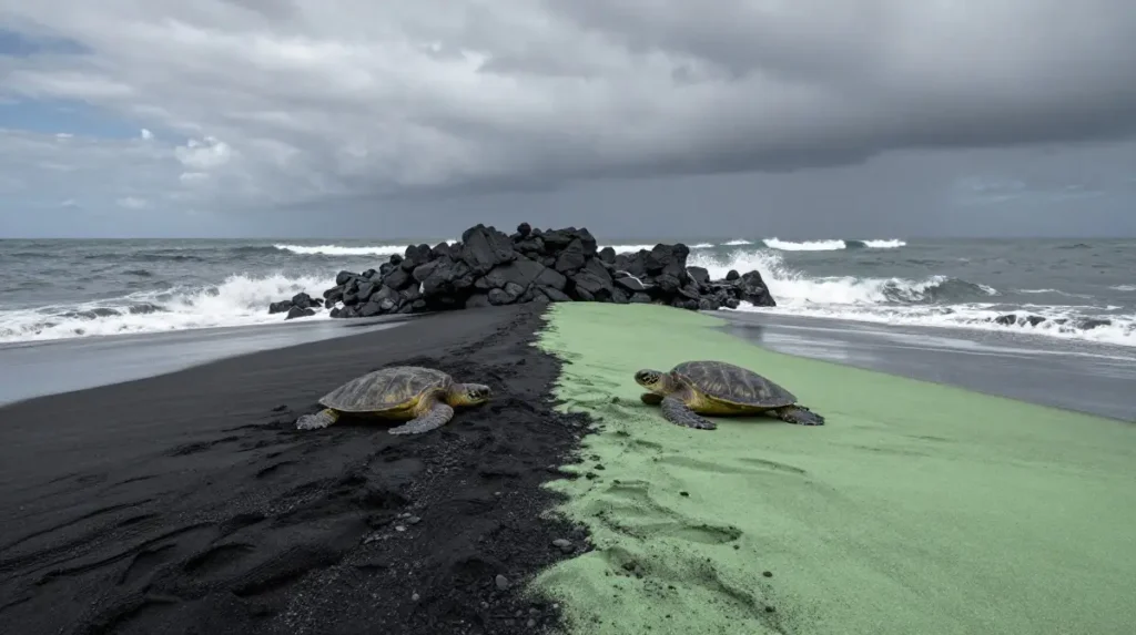 Black Sand and Green Sand Beach Wallpapers Nobody Expects to Be So Beautiful