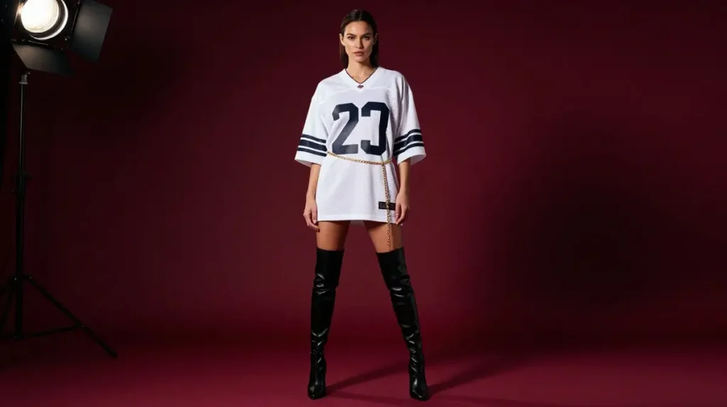 Thigh High Boots and Football Jerseys — the Unexpected Combo That Slays
