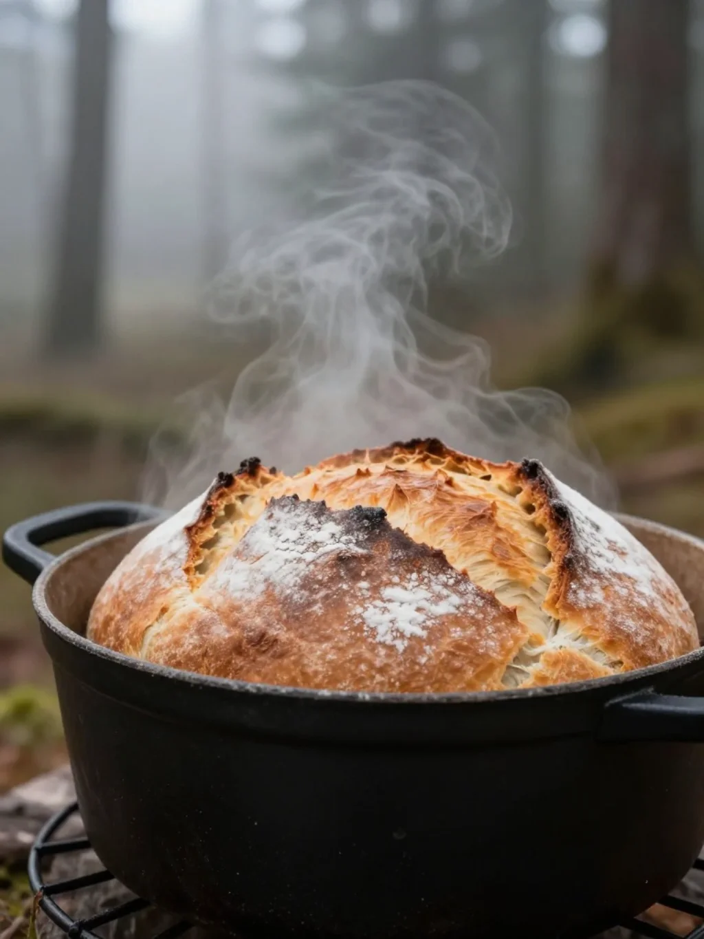 The Forgotten Art of Baking Bread Inside a Heavy Iron Pot