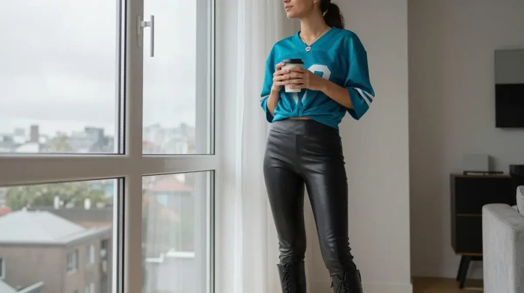 Leggings and Football Jersey Looks That Balance Comfort and Style