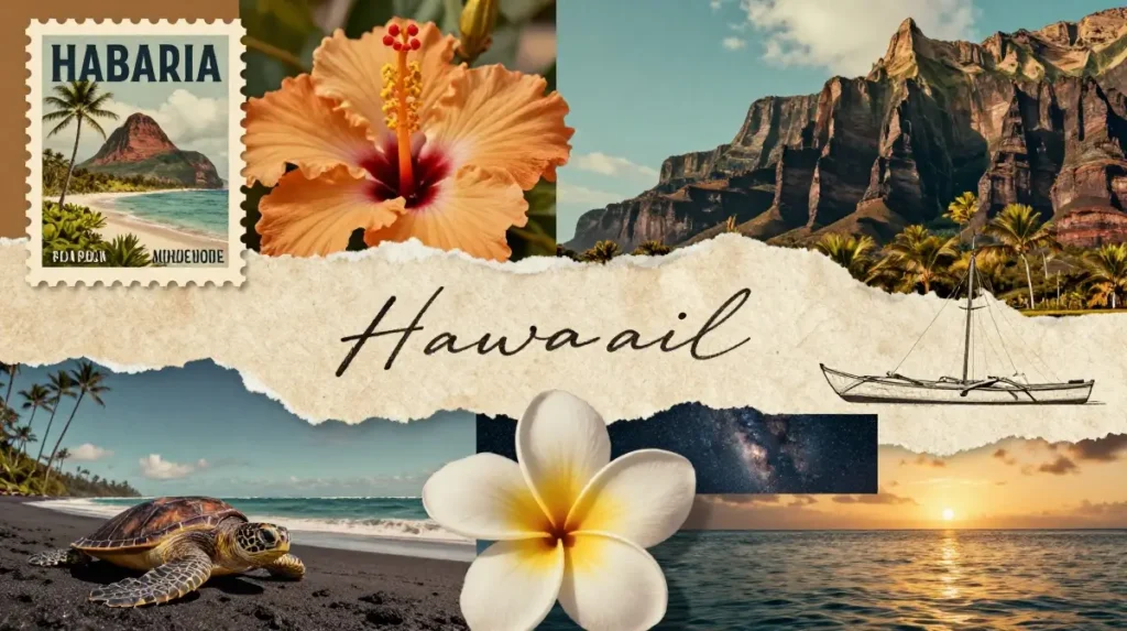 Collage Style Hawaii Aesthetic Backgrounds That Layer Island Moments Perfectly