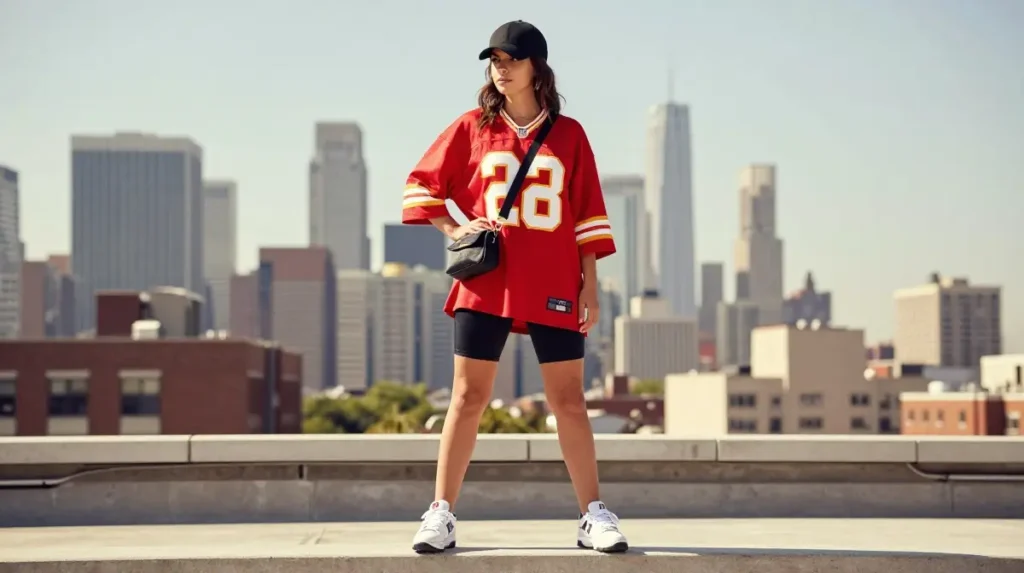 Biker Shorts and Jersey — the Street Style Combo Taking Over Every Feed