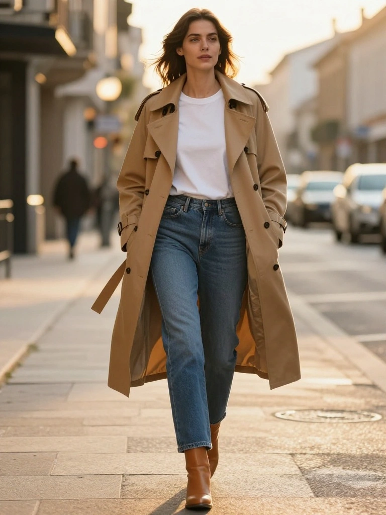 Layering a Trench Coat Over Simple Pieces for Instant Polish