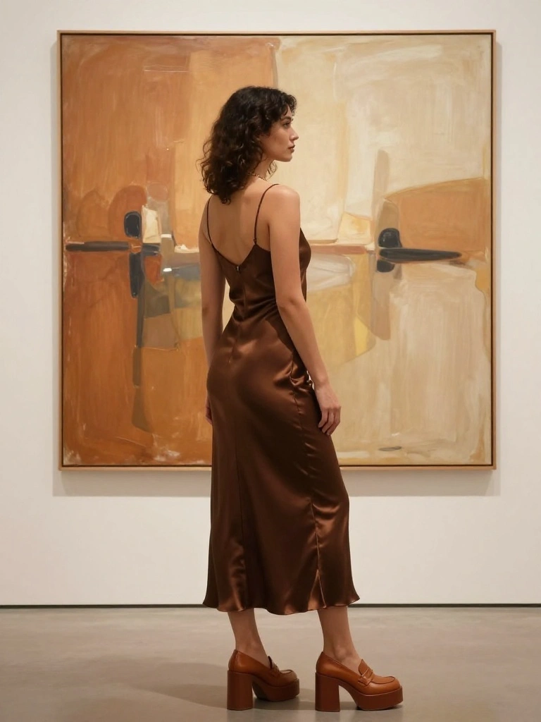Slip Dresses and Chunky Shoes — the Contrast That Defines Modern Dressing