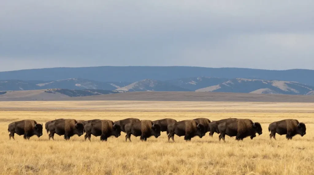 Bison Herd on Open Prairie