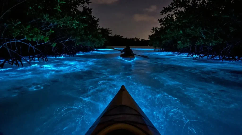 Experience the Bioluminescent Bay at Night