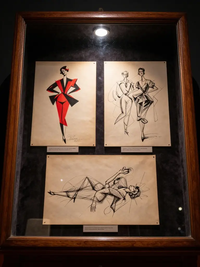 De Yves Saint Laurent a Karl Lagerfeld: Los Bocetos que Cambiaron la Moda