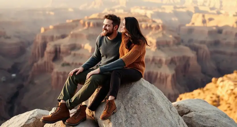 Couples Mountain Vacation Outfits That Coordinate Without Looking Costume