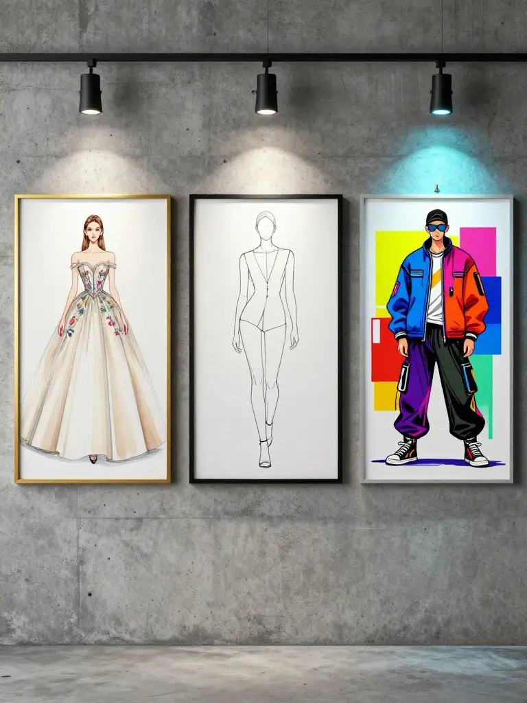 Croquis para Alta Costura Prêt-à-Porter y Moda Urbana: Estilos que Divergen