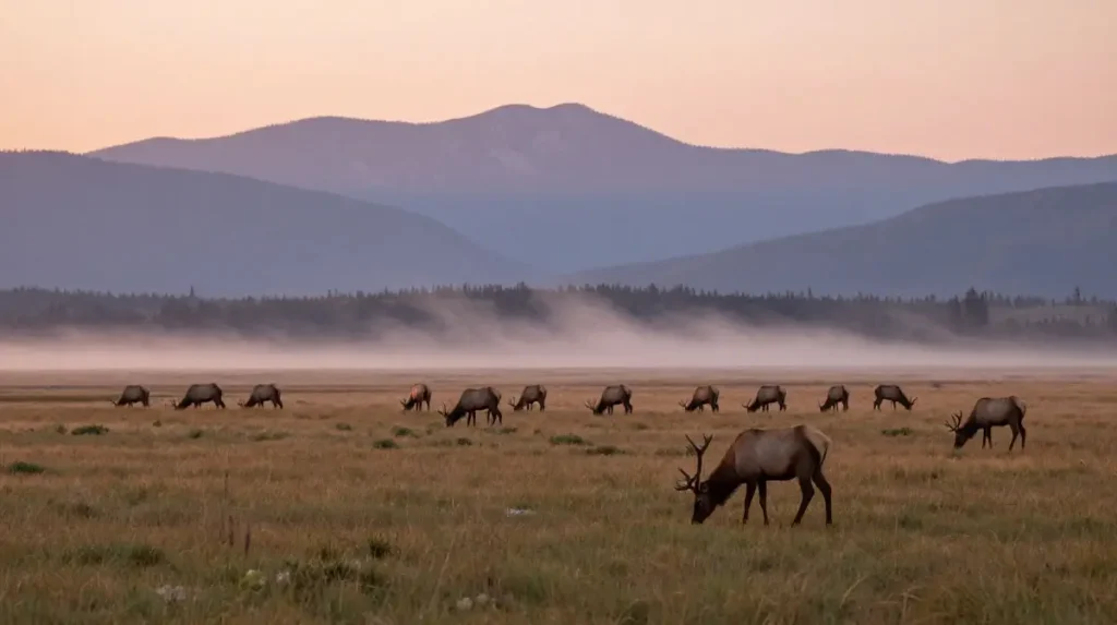 Lamar Valley Wildlife at Dawn