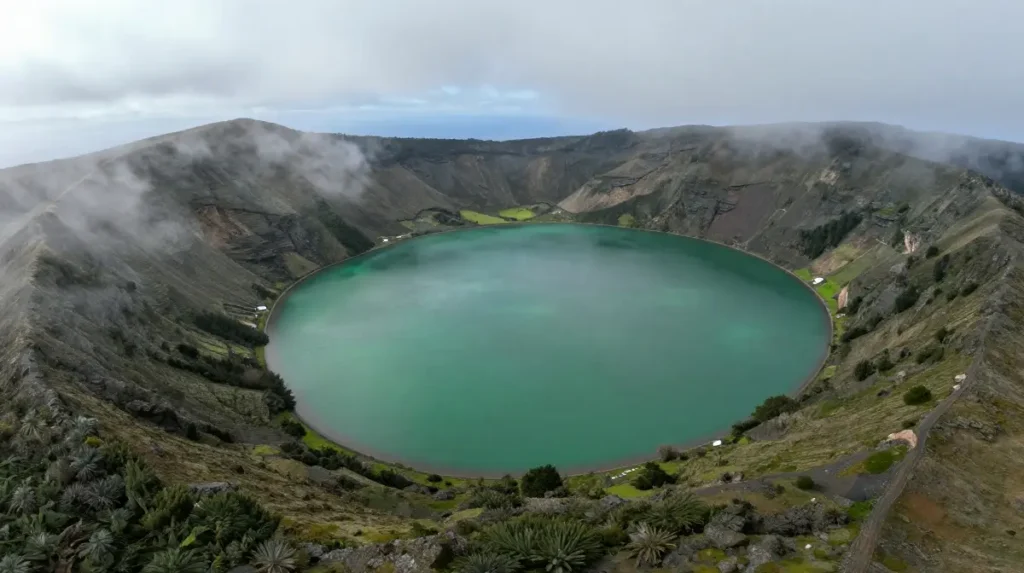 See the Twin Lakes of Sete Cidades on Sao Miguel