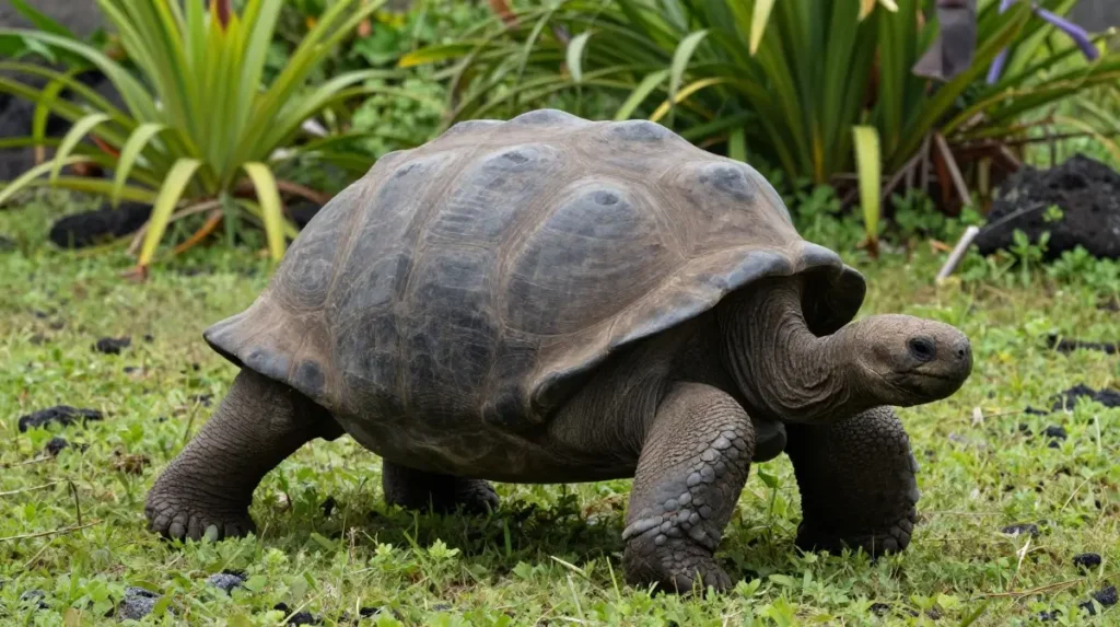 Watch Giant Tortoises in Their Natural Habitat