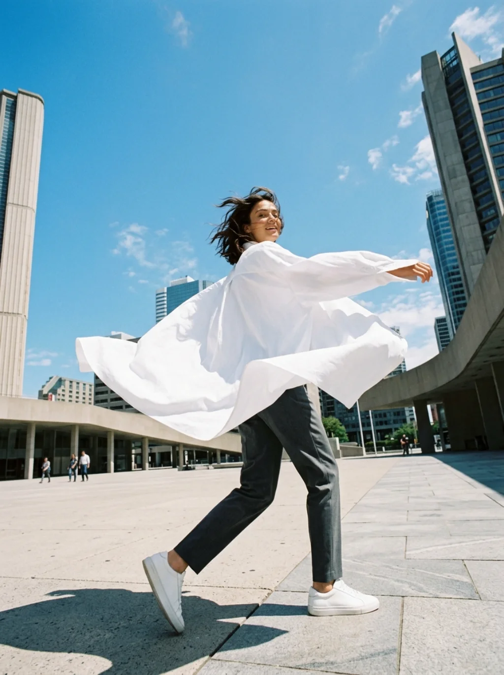 Engineering Flawless Cinematic Proportions Using Voluminous Cotton Shirts