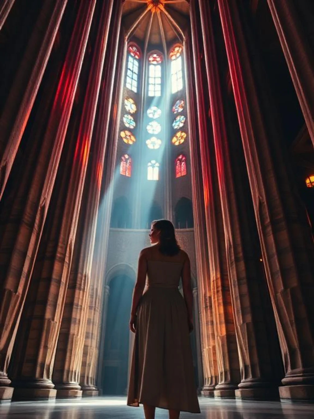 Sagrada Familia's Shadows Make Neutral Tones Look Unexpectedly Rich