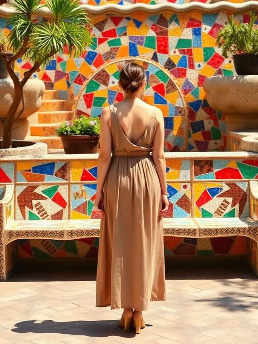 A Sundress Formula That Feels Custom Made for Park Guell Photos