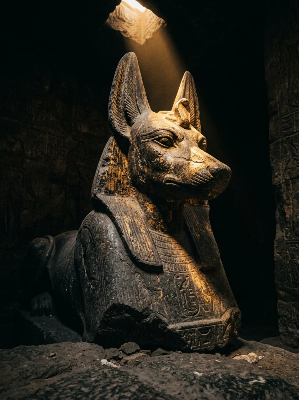 Anubis Imagery Adds Mysterious Depth to Bold Interior Choices