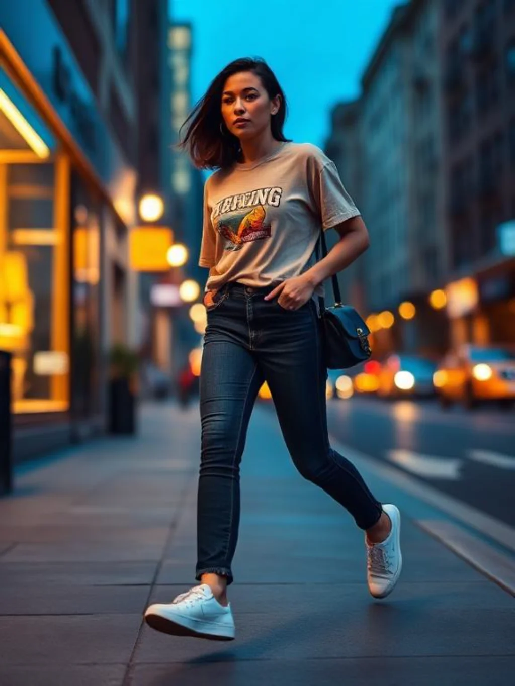 Graphic Tees Tucked Into Jeans and the Stylist Trick That Makes It Look Expensive