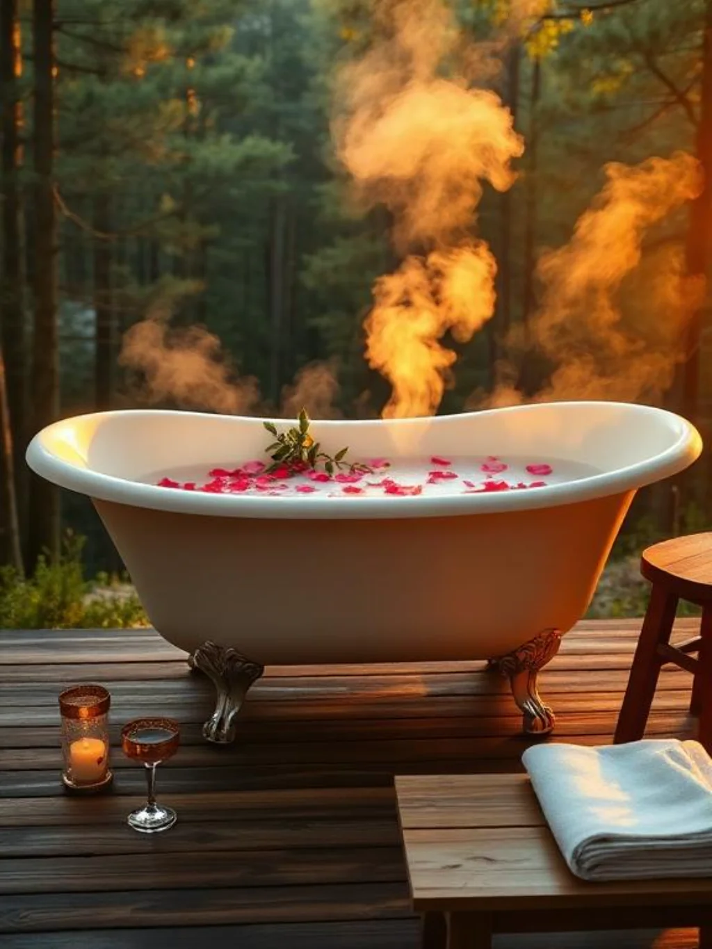Outdoor Bath and Spa Concepts That Push Glamping Into Another Dimension