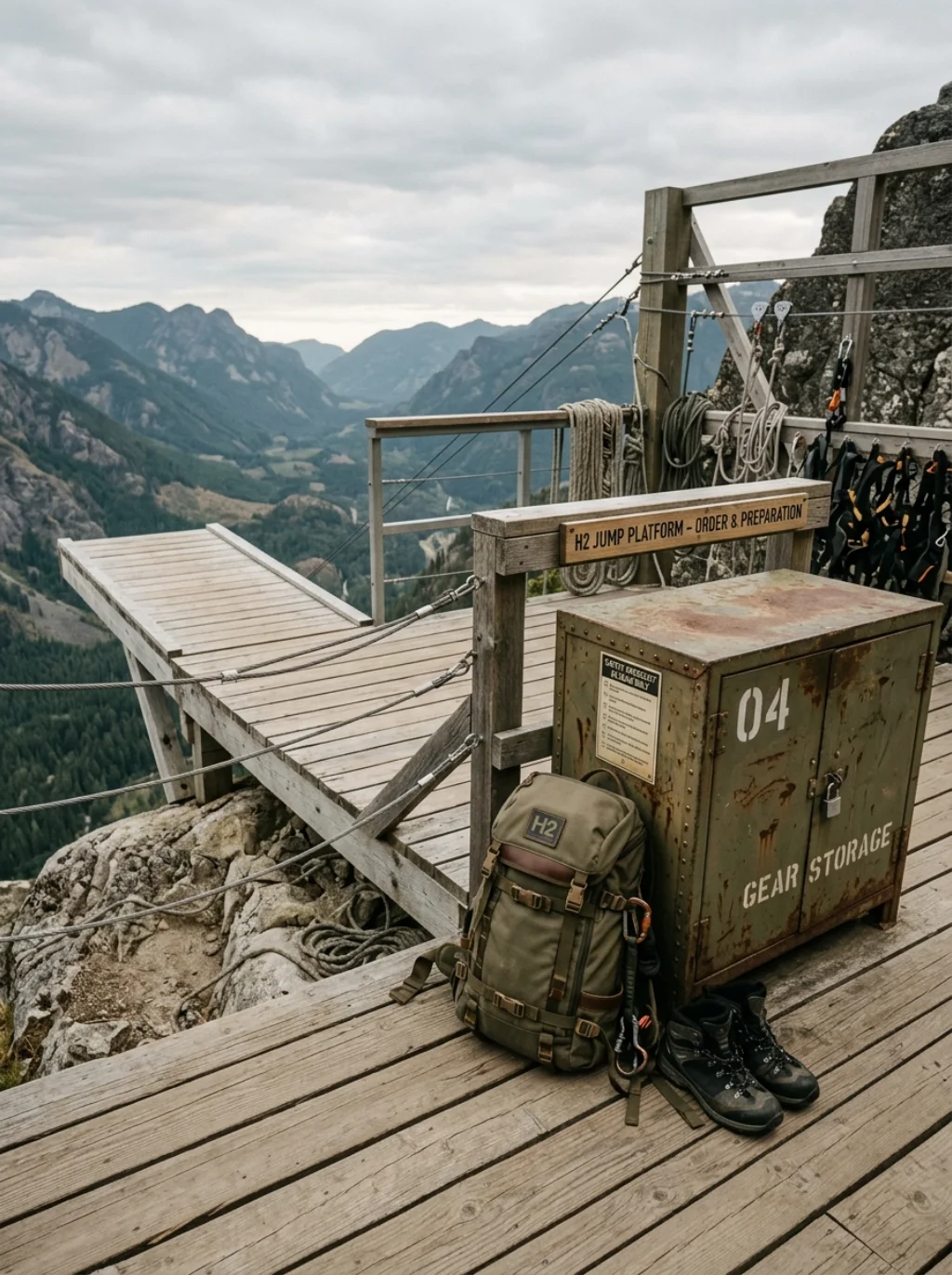 Backpacks and Bags Have No Place on the Jump Platform