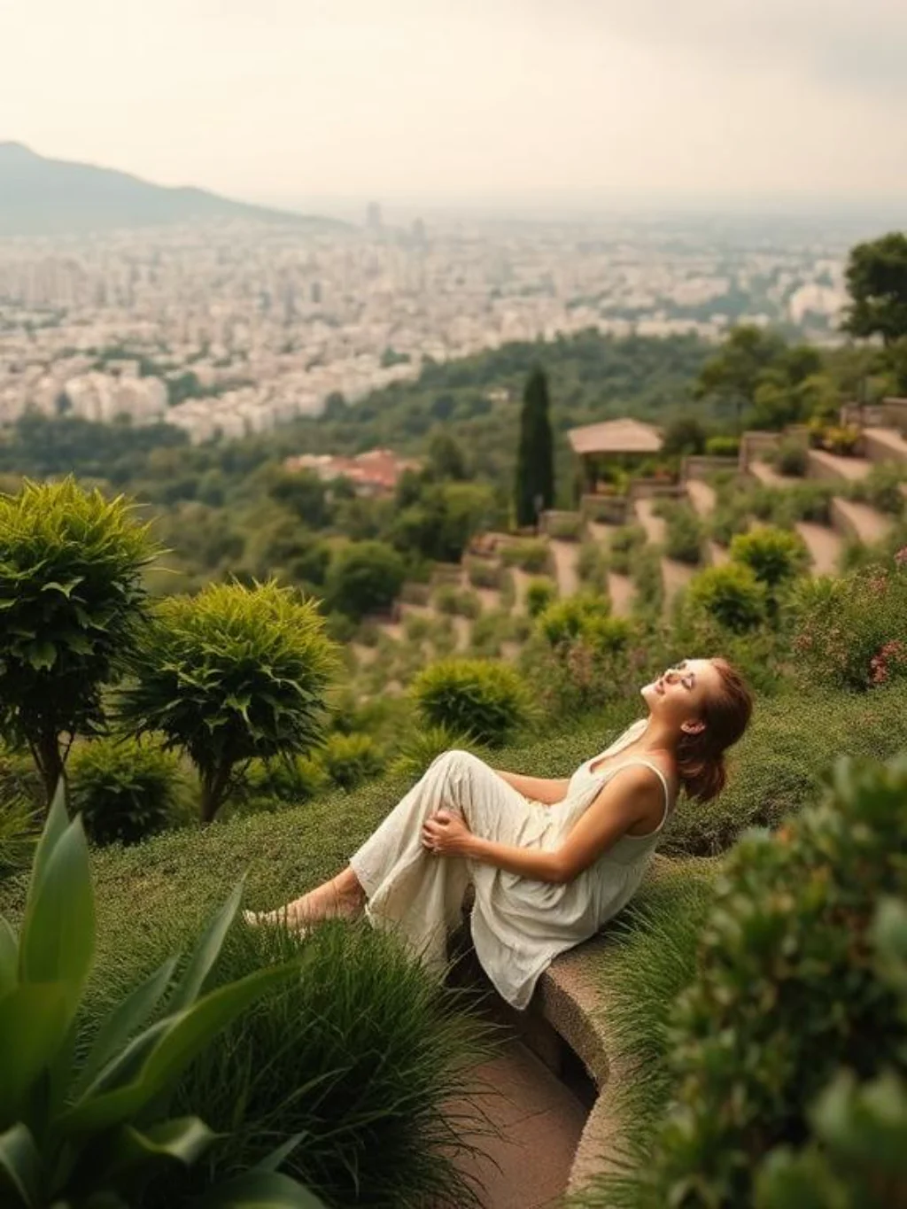 Barcelona Aesthetic Outfit Rules Bend Completely Inside Montjuic's Gardens