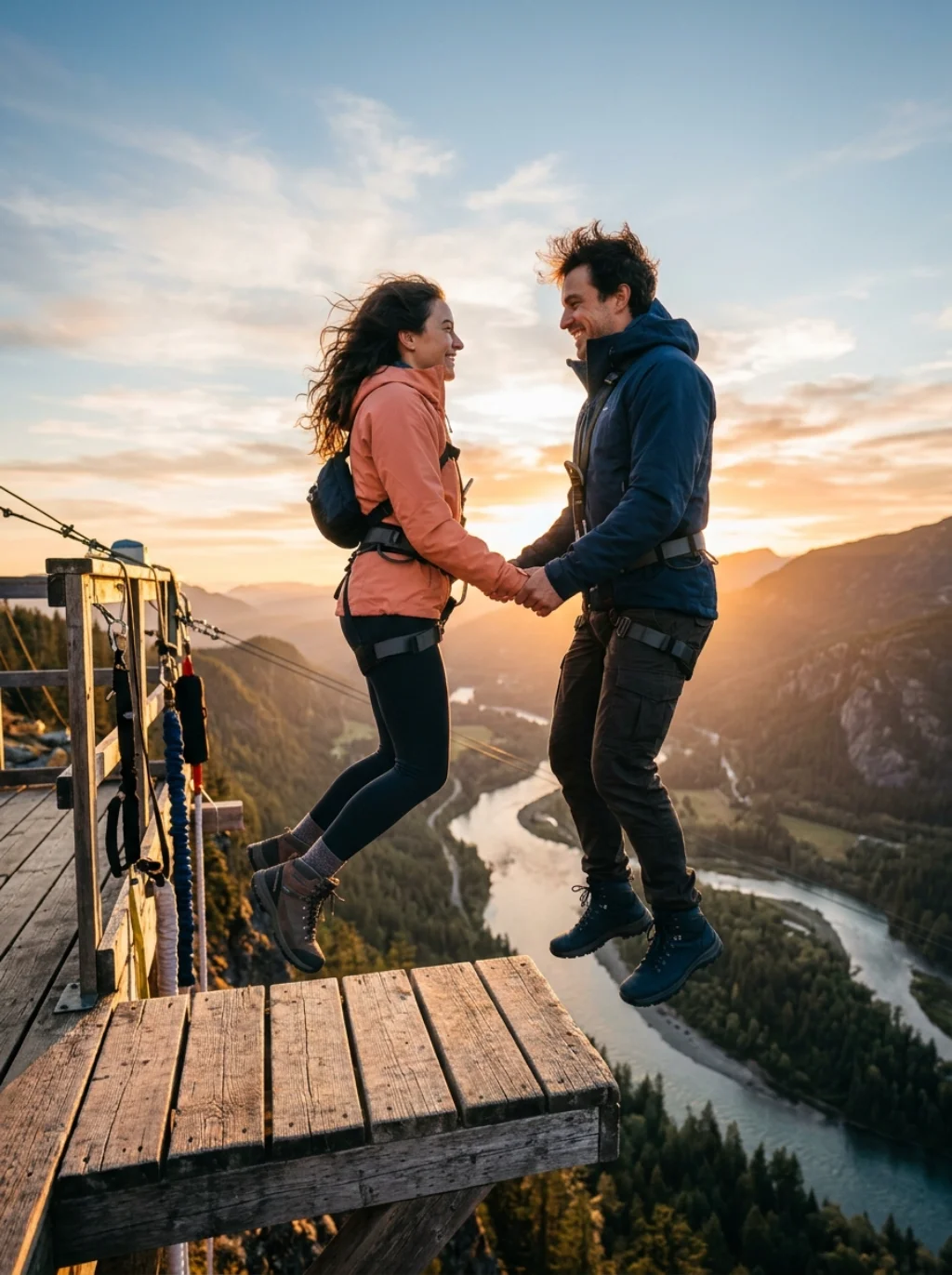 Couples Jumping Together Face Unexpected Coordination Challenges
