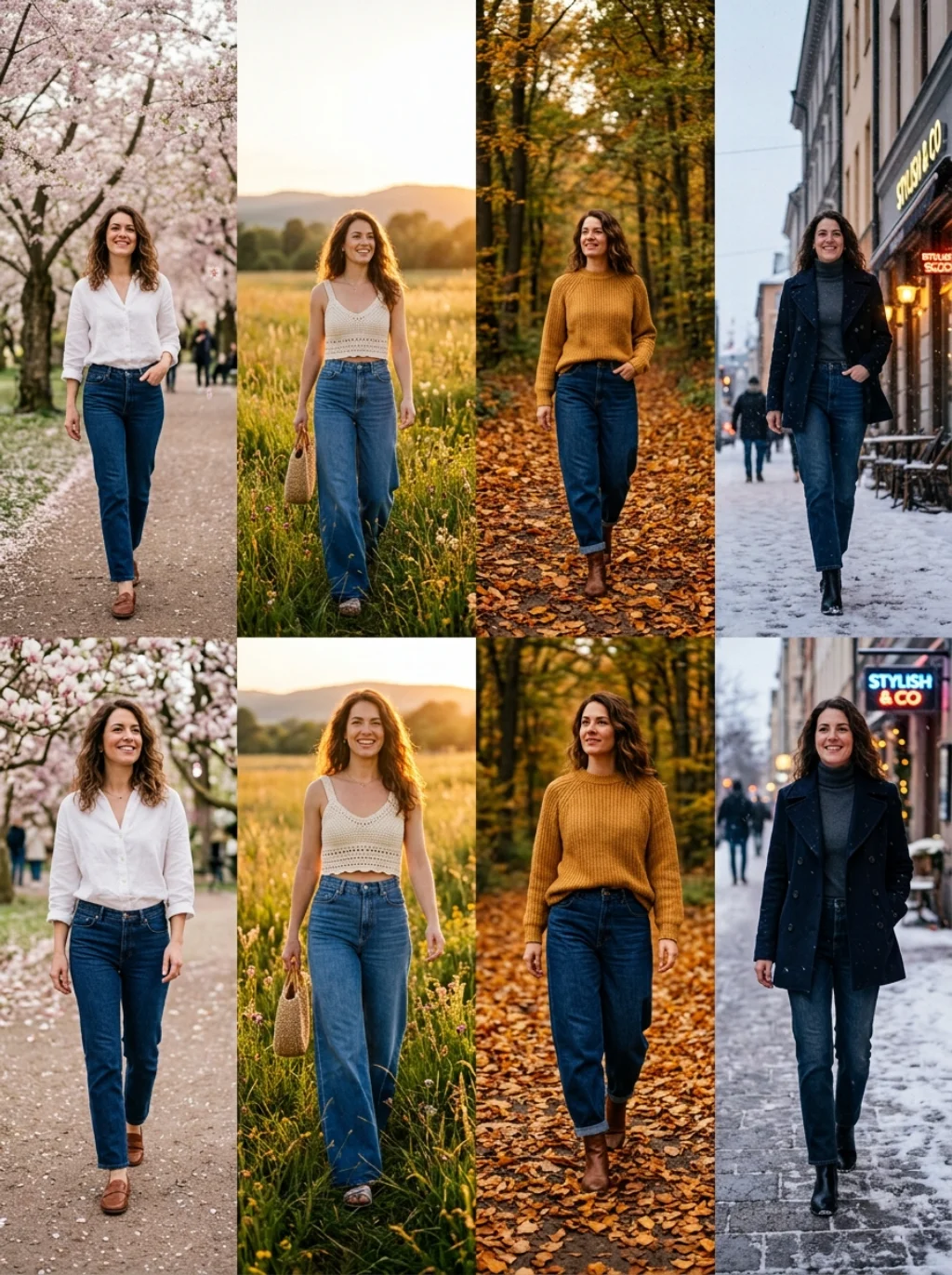 The Seasonal Edit — Transitioning Your Jeans and Top Aesthetic Through Every Month