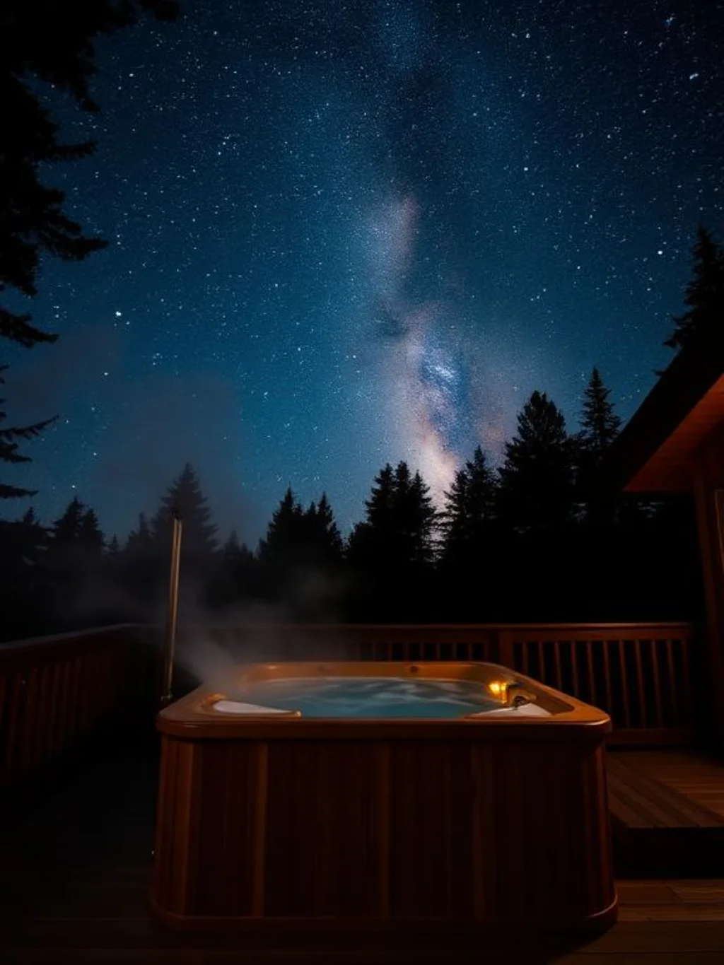 Cabin Resort Ideas Built Around Fireplaces Hot Tubs and Private Deck Solitude