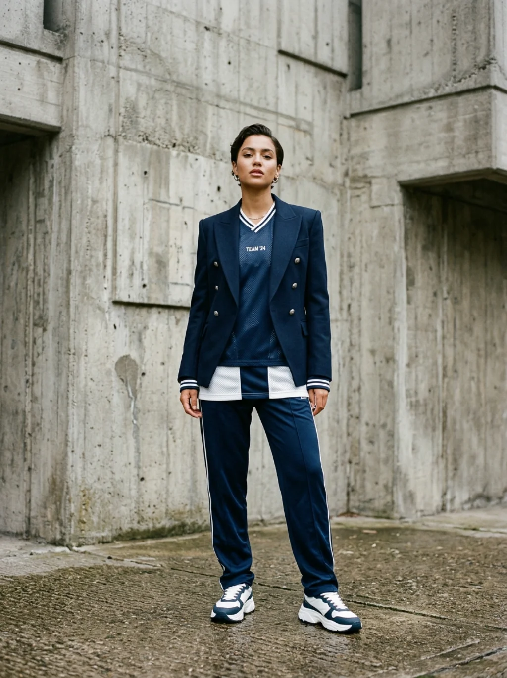 An Unconventional Matrix For Fusing Structured Blazers With Airy Jerseys